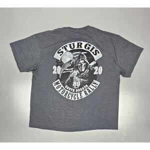 Sturgis‎ T-Shirt Mens 2XL. 2020 80th Annual Motorcycle Rally South Dakota Gray